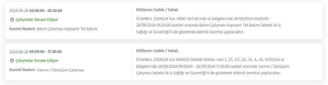 İstanbul'un 18 ilçesinde elektrikler kesilecek! BEDAŞ detayları açıkladı 16